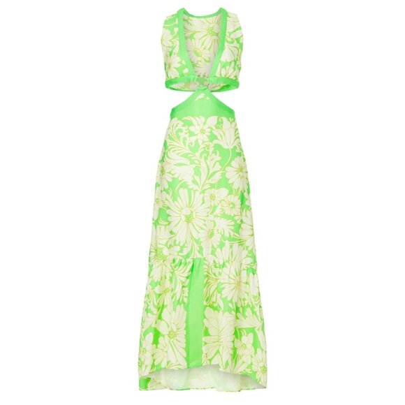 R-201. Sandro Ludmila Cutout Dress Green US 4 - Picture 5 of 5